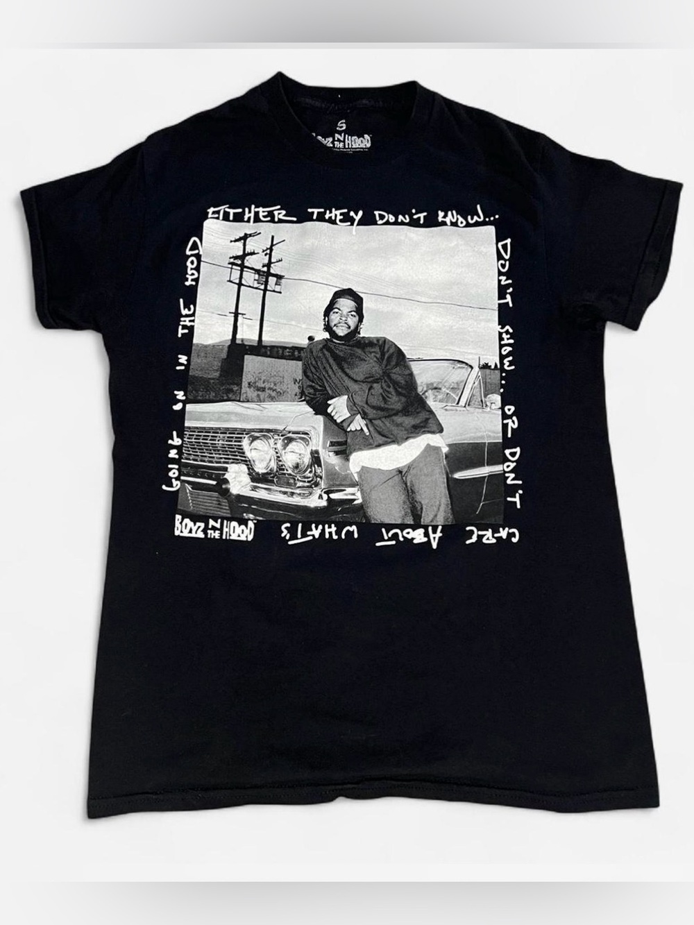 Vintage‎ 90s Mens Ice Cube Boyz in the hood Black T-Shirt Small